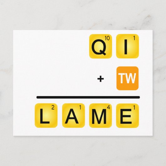 Carte Postale QI est LAME ! (Devant)