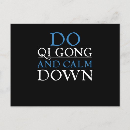 Carte Postale Qigong Meditation Taichi Do Qi Gong And Calm Down (Devant)