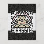 Carte Postale QR Code du lapin (Devant)
