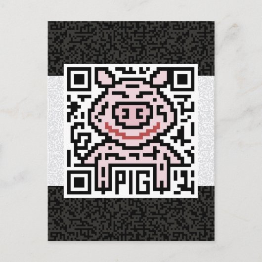 Carte Postale QR Code du porc (Devant)
