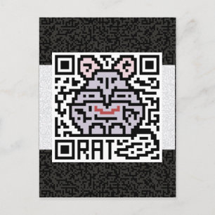 Carte Postale QR Code du rat