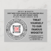 Carte Postale QR Code Grey Cool marketing d'entreprise Publicité (Devant)