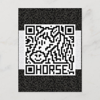 Carte Postale QR Code le cheval