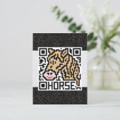 Carte Postale QR Code le cheval (Debout devant)