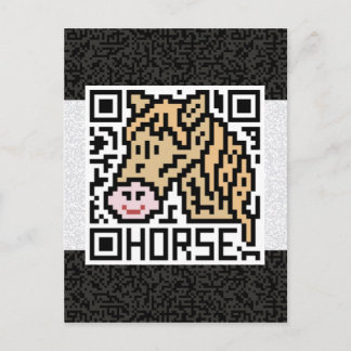 Carte Postale QR Code le cheval