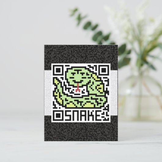 Carte Postale QR Code le serpent (Debout devant)