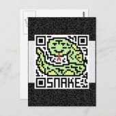 Carte Postale QR Code le serpent (Devant / Derrière)