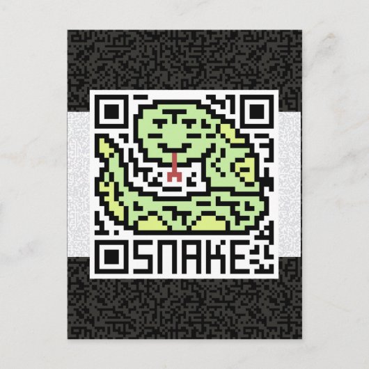 Carte Postale QR Code le serpent (Devant)