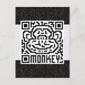 Carte Postale QR Code le singe (Devant)