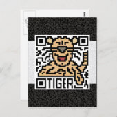 Carte Postale QR Code le tigre (Devant / Derrière)