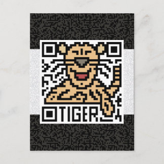 Carte Postale QR Code le tigre