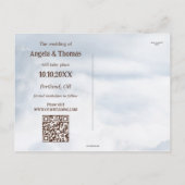 Carte postale QR Code pour Sauvegarder la Date Dre (Dos)