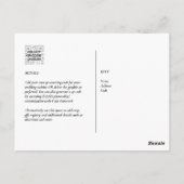 Carte Postale QR CODE RSVP Eucalyptus Feuille Mariage vert (Dos)