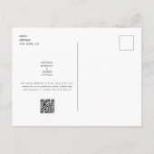Carte Postale QR Code Ultra Contemporary B/W Faire-part de maria (Dos)