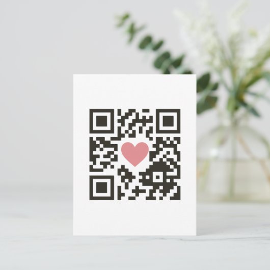 Carte Postale QR Love Code (Debout devant)