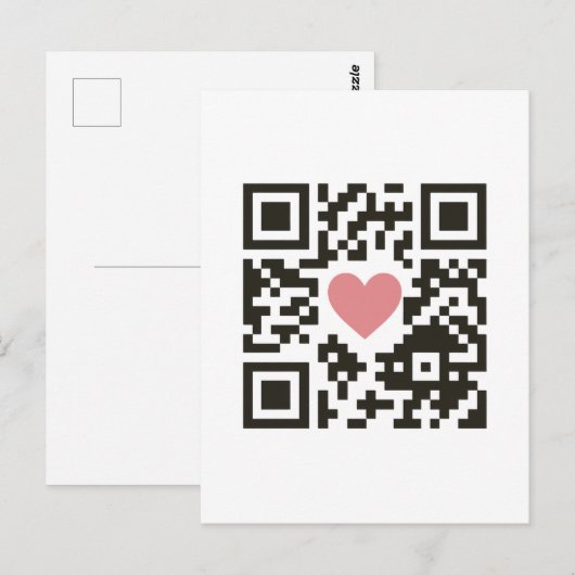 Carte Postale QR Love Code (Devant / Derrière)