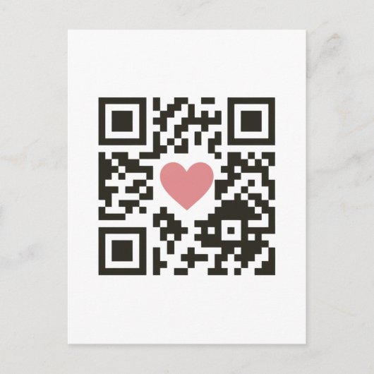 Carte Postale QR Love Code (Devant)