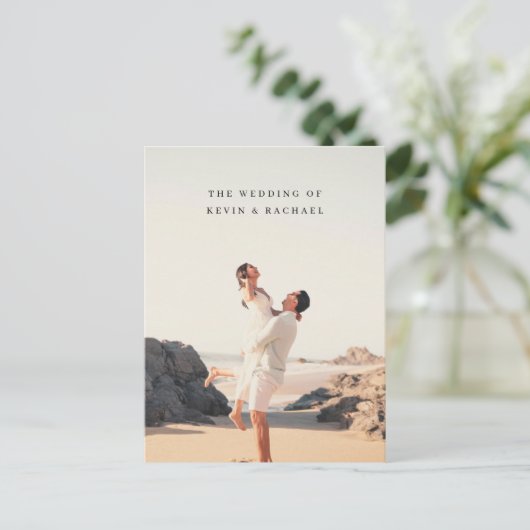 Carte Postale Qr ocde photo mariage enregistrer la date invitati (Debout devant)