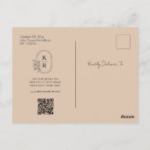 Carte Postale Qr ocde photo mariage enregistrer la date invitati (Dos)