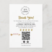 Carte Postale *~* QR Simple Révision Minimale Logo MERCI AP8 (Devant)