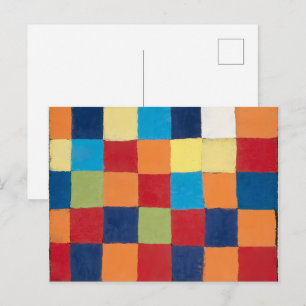 Carte Postale "Qu 1" Tableau de couleurs Paul Klee