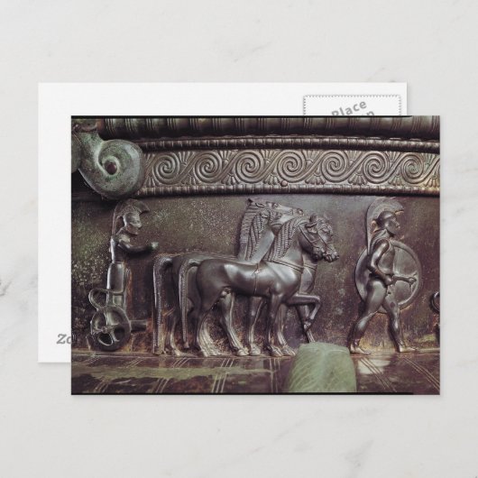Carte Postale Quadriga et Hoplite (Devant / Derrière)