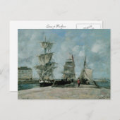 Carte Postale Quai à Honfleur (Devant / Derrière)