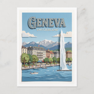 Carte Postale Quai du Mont-Blanc Genève Suisse