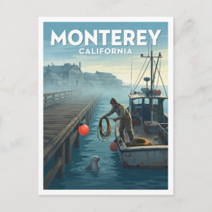 Carte Postale Quai du Pêcheur et Cannery Row Monterey Voyage