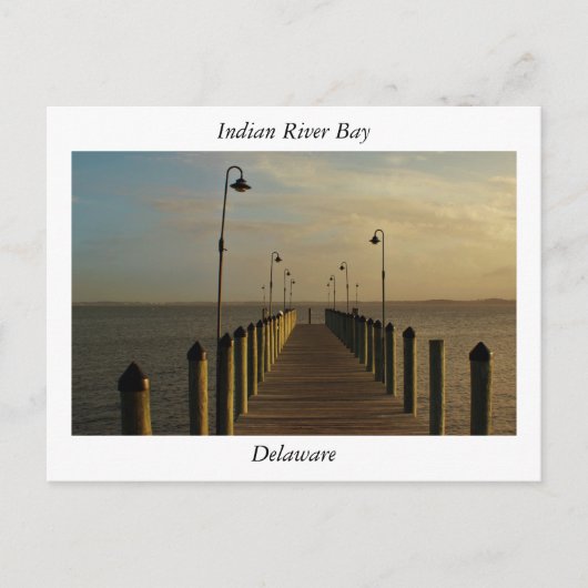 Carte Postale Quai le long de la baie de Indian River (Devant)