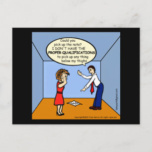 Carte Postale Qualifications appropriées ~ comics hilarants et d