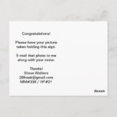 Carte Postale Qualifié pour demi-fanatiques (Dos)