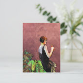 Carte Postale Qualité, 1920 s de fashion à Green and Rose (Debout devant)