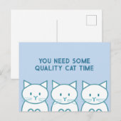 Carte Postale Qualité du temps avec les chats (Devant / Derrière)