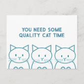 Carte Postale Qualité du temps avec les chats (Devant)