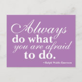 Carte Postale Qualité - Faites ce que vous craignez le plus viol (Devant)