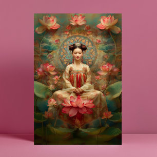 Carte Postale Quan Yin Goddess of Compassion High Frequency Art