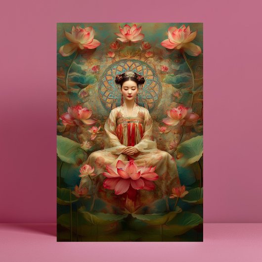 Carte Postale Quan Yin Goddess of Compassion High Frequency Art