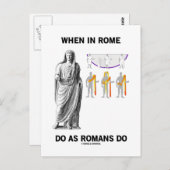 Carte Postale Quand À Rome Faites Comme Les Romains (Toga Clothi (Devant / Derrière)