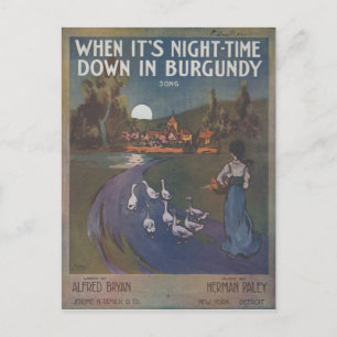 Carte Postale Quand c'est la nuit en Bourgogne