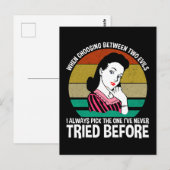 Carte Postale Quand Choisir Entre Deux Maux (Devant / Derrière)