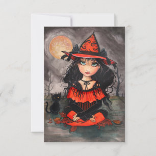 Carte postale Quand est Halloween Witch Halloween