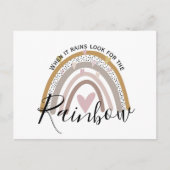 Carte Postale quand il pleut, cherche l'arc-en-ciel (Devant)