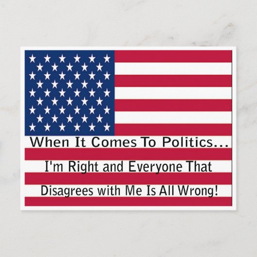 Carte Postale Quand Il S'Agit De Politique (Devant)