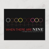 Carte Postale Quand il ya neuf Justice Ginsburg RBG Noir (Devant)