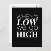 Carte Postale Quand ils vont bas, nous allons haut Cool de devis (Devant / Derrière)