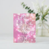 Carte Postale Quand la vie devient floue - Citation Inspirationn (Debout devant)