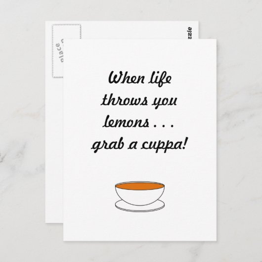 Carte Postale Quand la vie vous jette des citrons. . attrape un (Devant / Derrière)