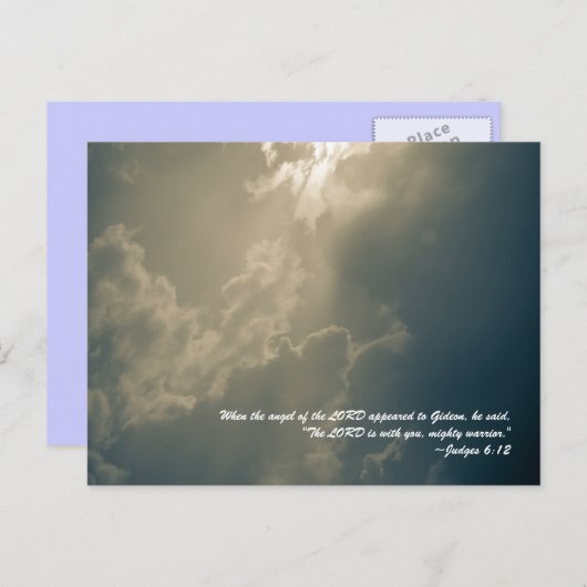 Carte Postale Quand l'ange de l'Éternel apparut à Gédéon, il (Devant / Derrière)