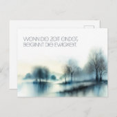 Carte postale "Quand le temps s'achève..." (Devant / Derrière)